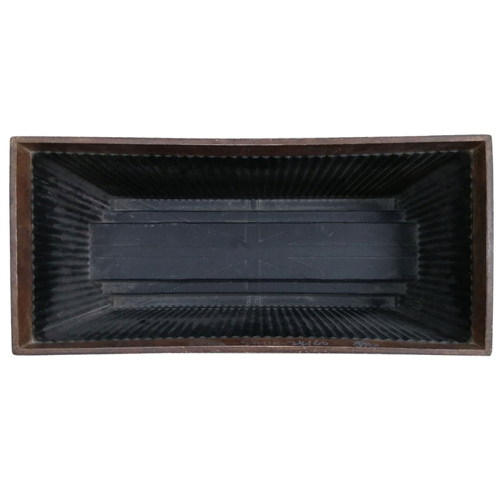 Southern Patio 24" Westlake Deck Rail Garden Planter, Rustic Galvanized (2 Pack)