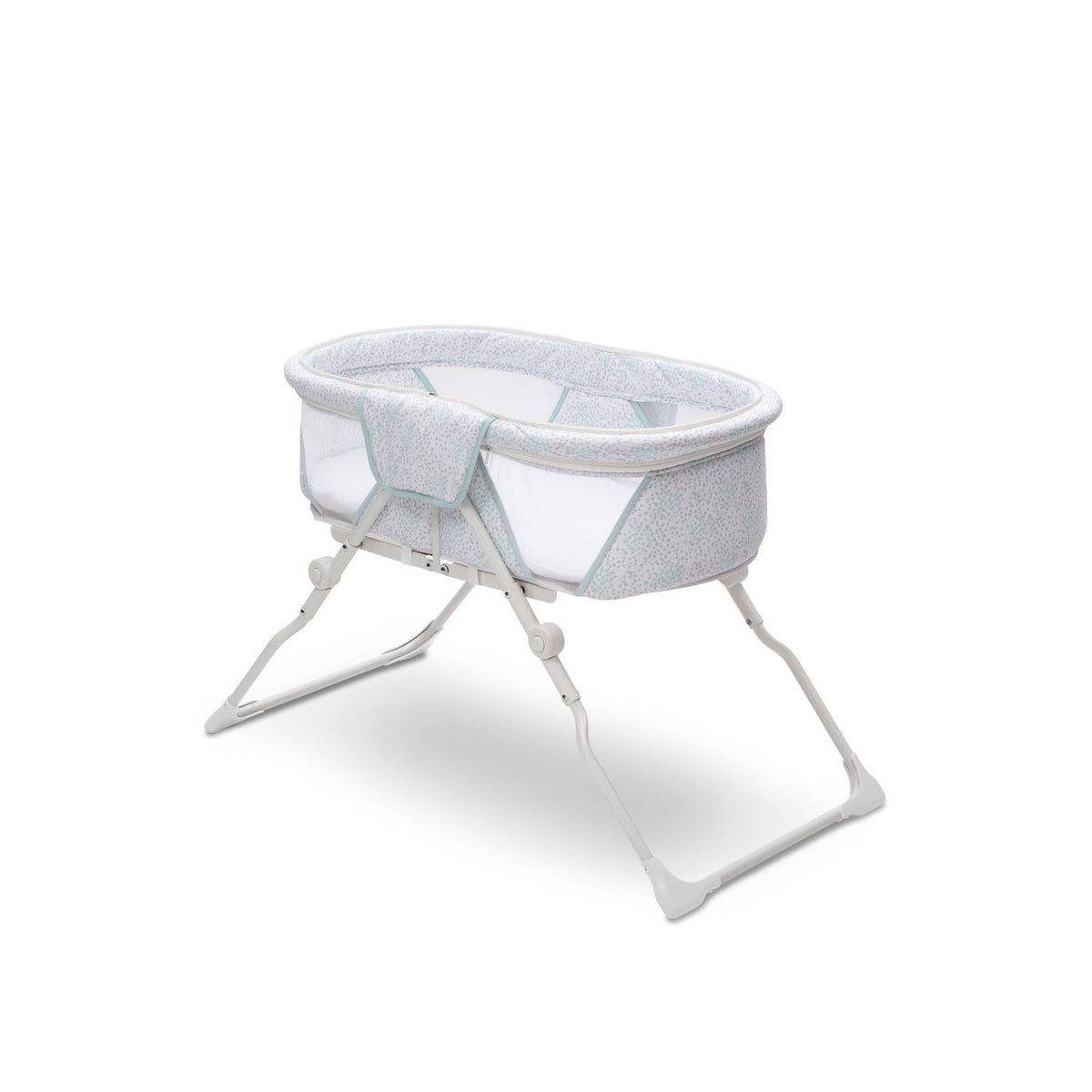 Delta Children EZ Fold Ultra Compact Travel Bassinet Baby Crib, Mirage White - VMInnovations