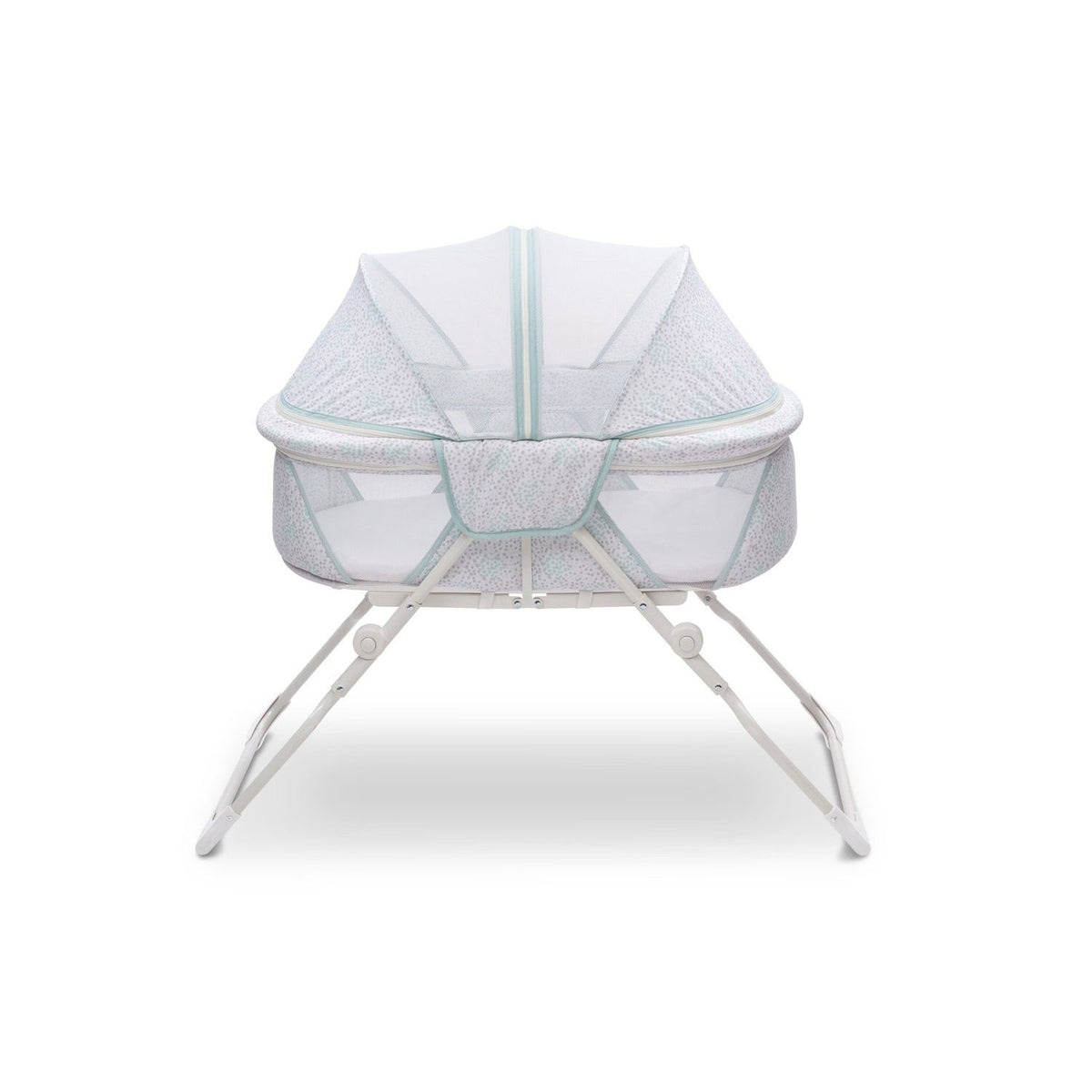 Delta Children EZ Fold Ultra Compact Travel Bassinet Baby Crib, Mirage White - VMInnovations