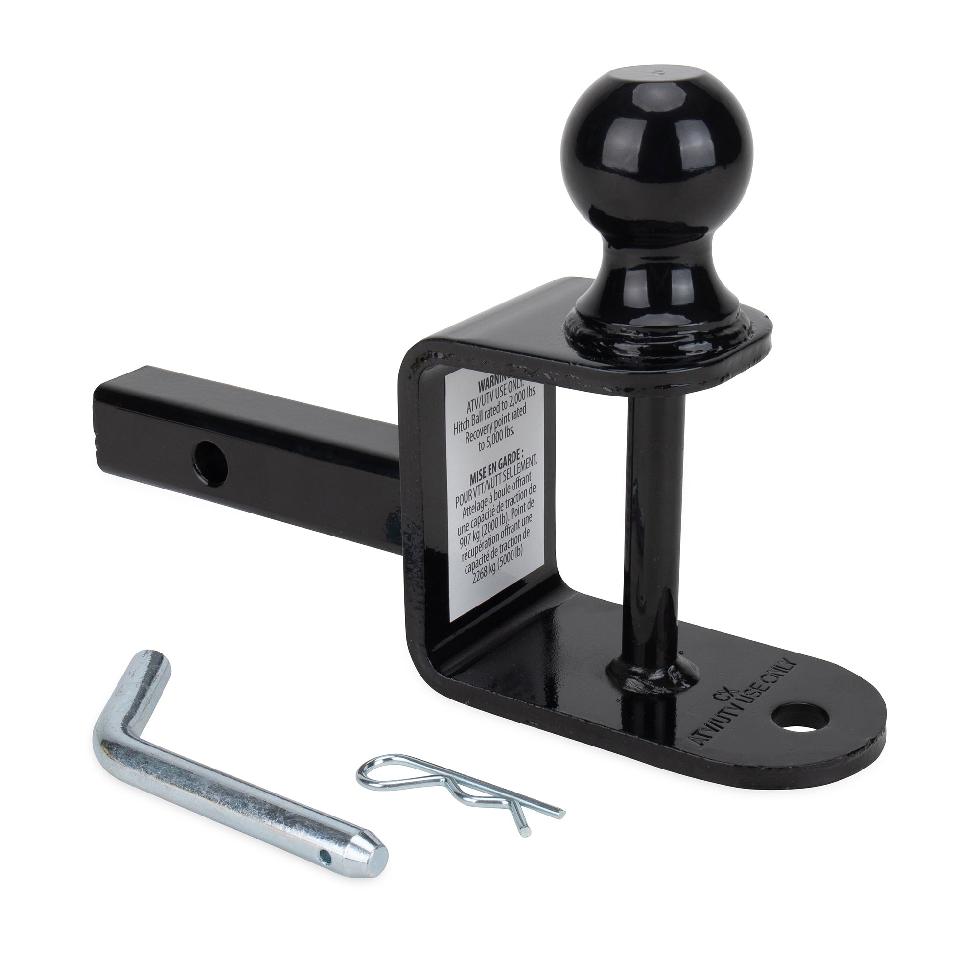 Camco Black Boar ATV UTV Multi Hitch 2 Inch Ball Mount, 1 1/4 Inch Shank (Used)
