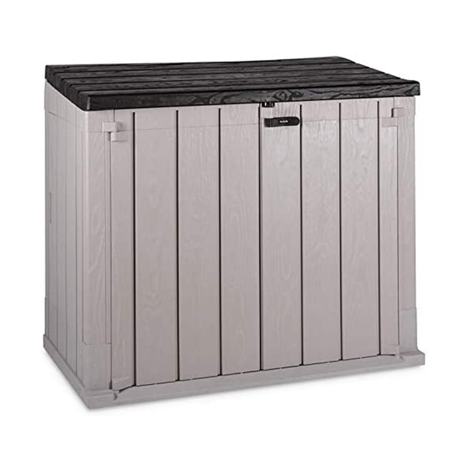 Toomax Stora Way All Weather Outdoor XL 7' x 3.5' Storage Shed Cabinet, Taupe - VMInnovations