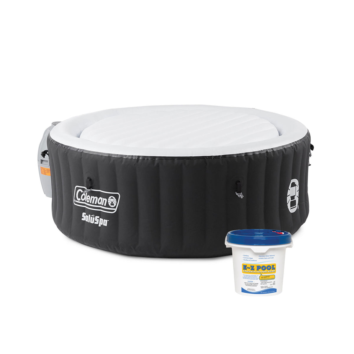 Coleman Miami Spa 4 Person Portable Inflatable Air Jet Hot Tub w/Pool Treatment