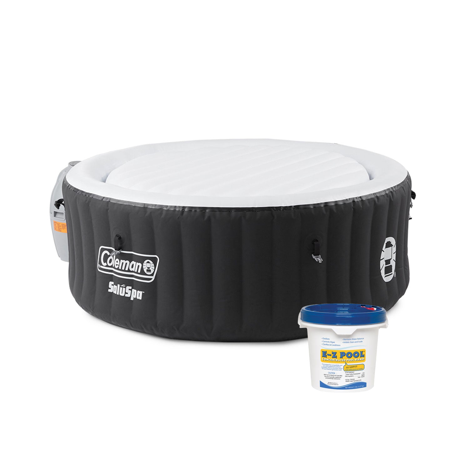 Coleman Miami Spa 4 Person Portable Inflatable Air Jet Hot Tub w/Pool Treatment