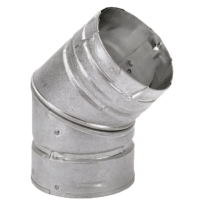 DuraVent PelletVent 6 Inches Stainless Steel 45 Degree Elbow Stove Pipe, Silver