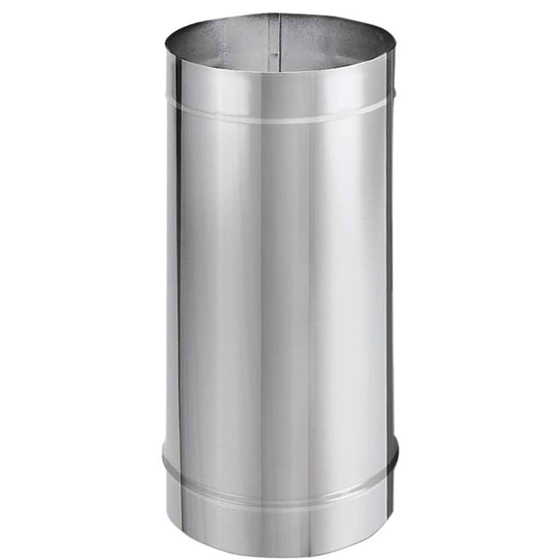 DuraVent DuraBlack 6DBK-12SS 12 x 6 Inch Stainless Steel Single Wall Stove Pipe
