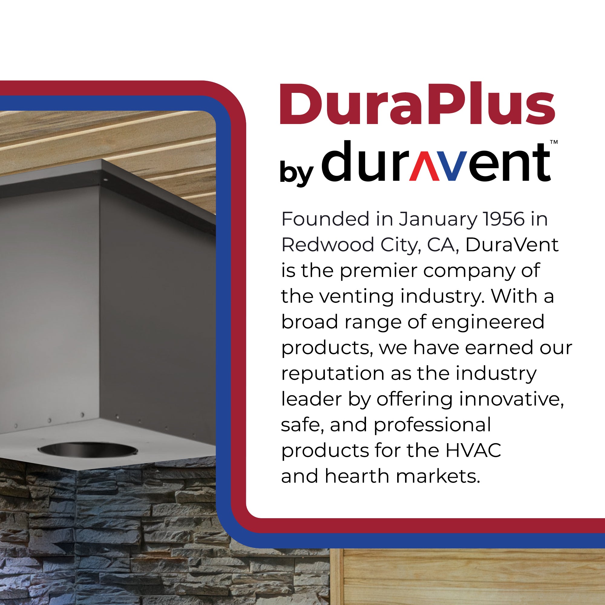 DuraVent 6" Square Steel Ceiling Support Box and Trim Collar, 24" Tall (Used) - VMInnovations