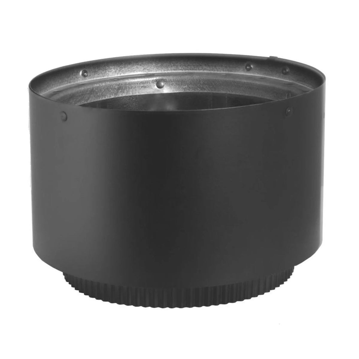 DuraVent DVL Double Wall Vent Section As Stovetop Adapter, 6" , Black (Open Box)