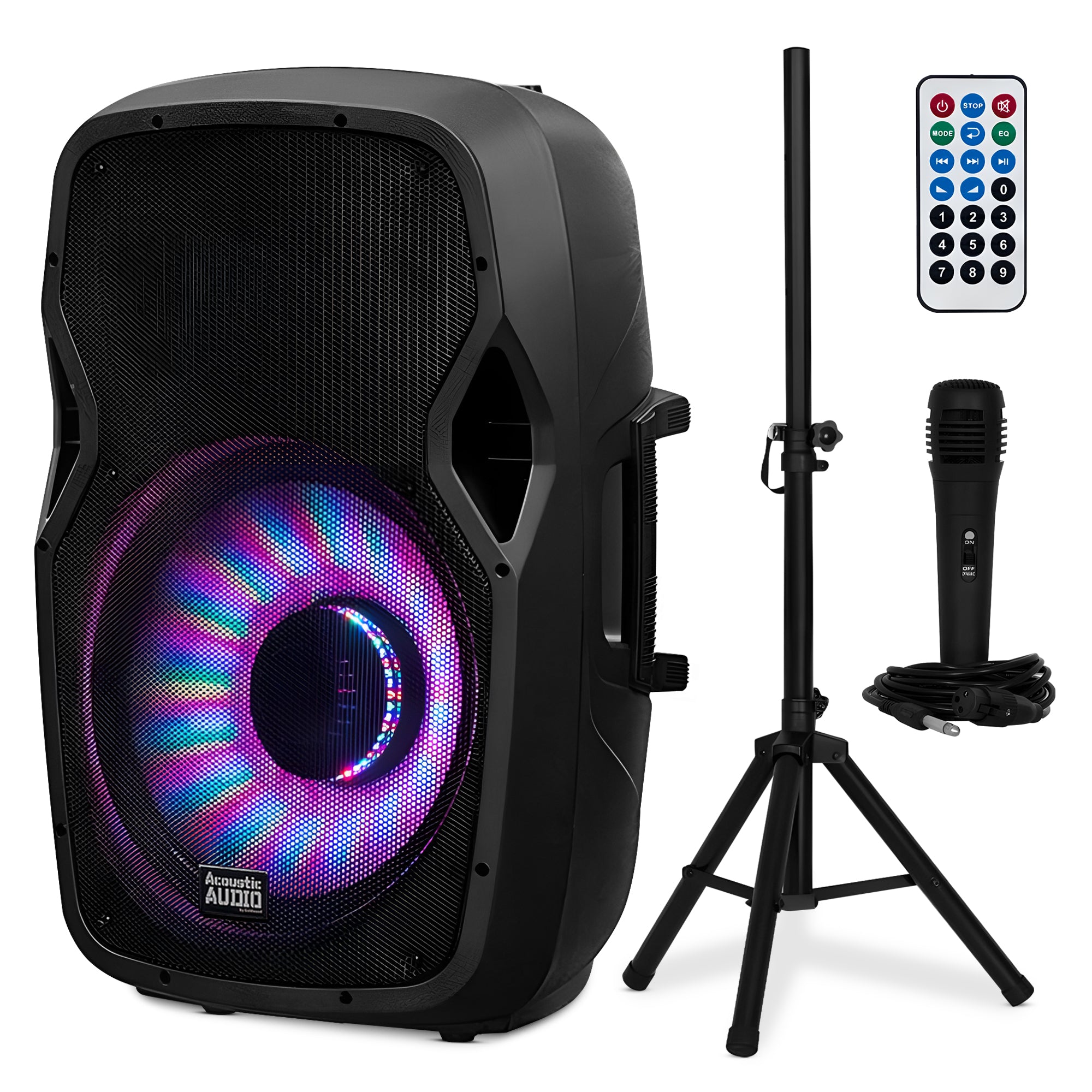 Acoustic Audio by Goldwood 15in 1000W Bluetooth LED Speaker System (Damaged) - VMInnovations