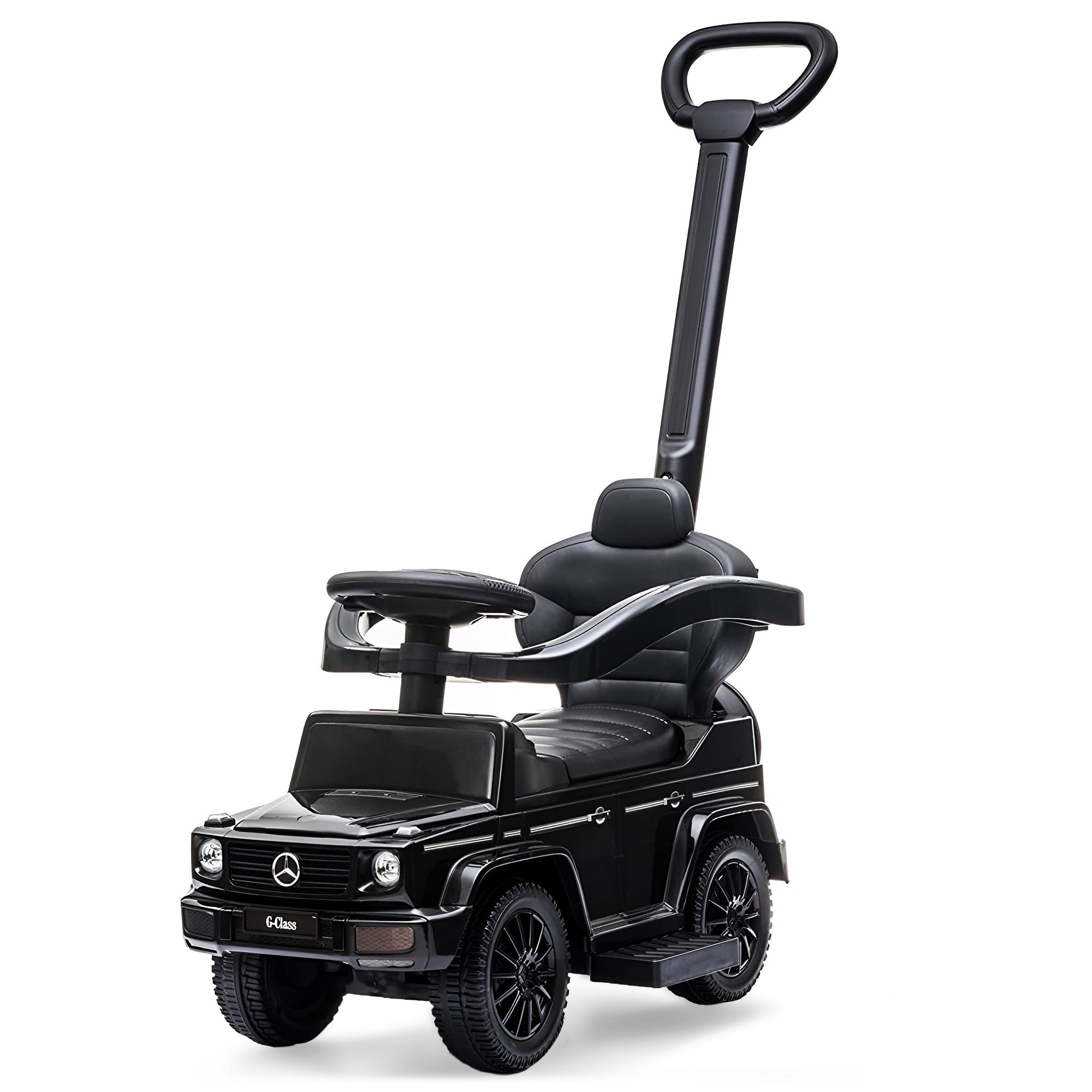 Best Ride On Cars Kids Outdoor Stroller Mercedes G-Wagon 3 in 1 Push Car, Black