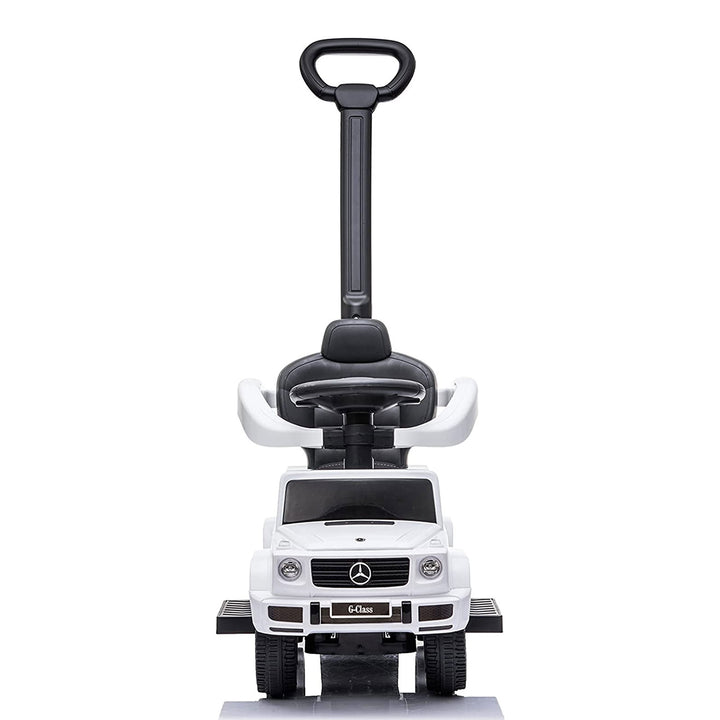 Best Ride On Cars Kids Outdoor Stroller Mercedes G-Wagon 3 in 1 Push Car, White - VMInnovations