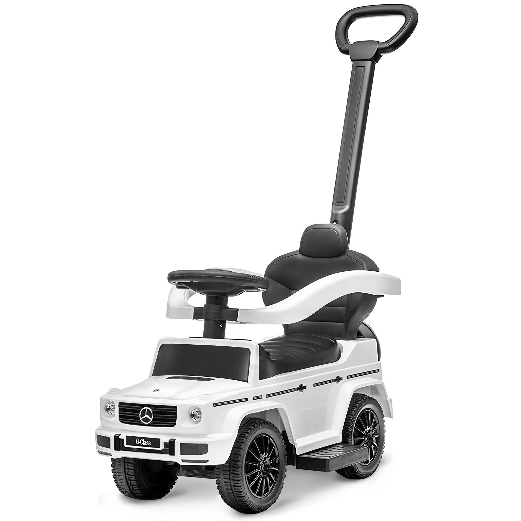 Best Ride On Cars Kids Outdoor Stroller Mercedes G-Wagon 3 in 1 Push Car, (Used) - VMInnovations