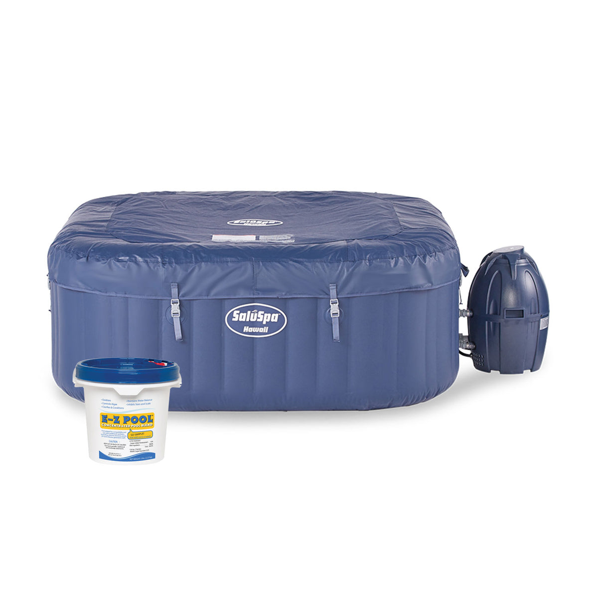 Bestway SaluSpa Hawaii 6 Person Portable Hot Tub w/ EZ Pool Algaecide Treatment