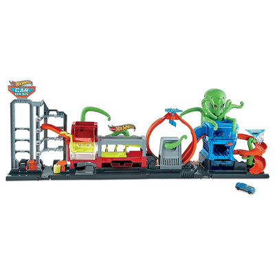 Hot Wheels City Ultimate Octo Car Wash Water Playset with Color Reveal Vehicle