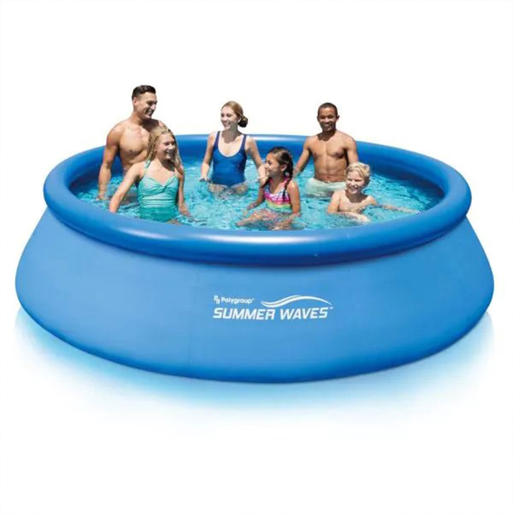 12 Feet by 36 Inch Above Ground Inflatable Swimming Pool w/ Pump (For Parts) - VMInnovations