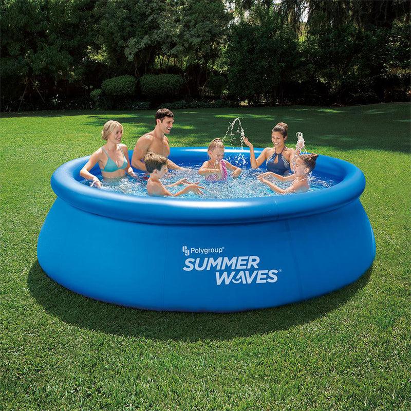 12 Feet by 36 Inch Above Ground Inflatable Swimming Pool w/ Pump (For Parts)