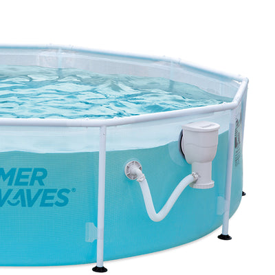 Summer Waves 10 Foot by 30 Inch Round Frame Above Ground Swimming Pool with Pump