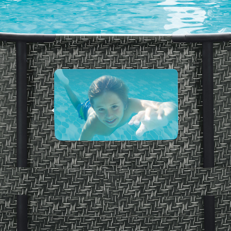 Elite 16ft x 48in Above Ground Frame Swimming Pool Set with Pump (Open Box)