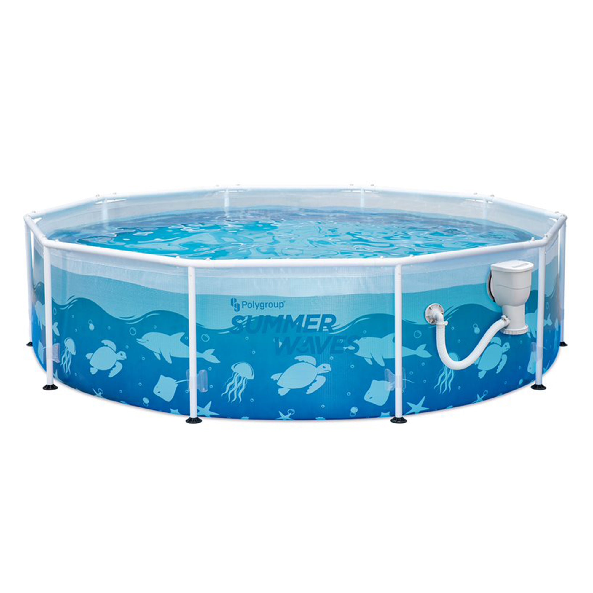 Summer Waves Active 10' x 30" Round Frame Above Ground Ocean Pool Set(For Parts)