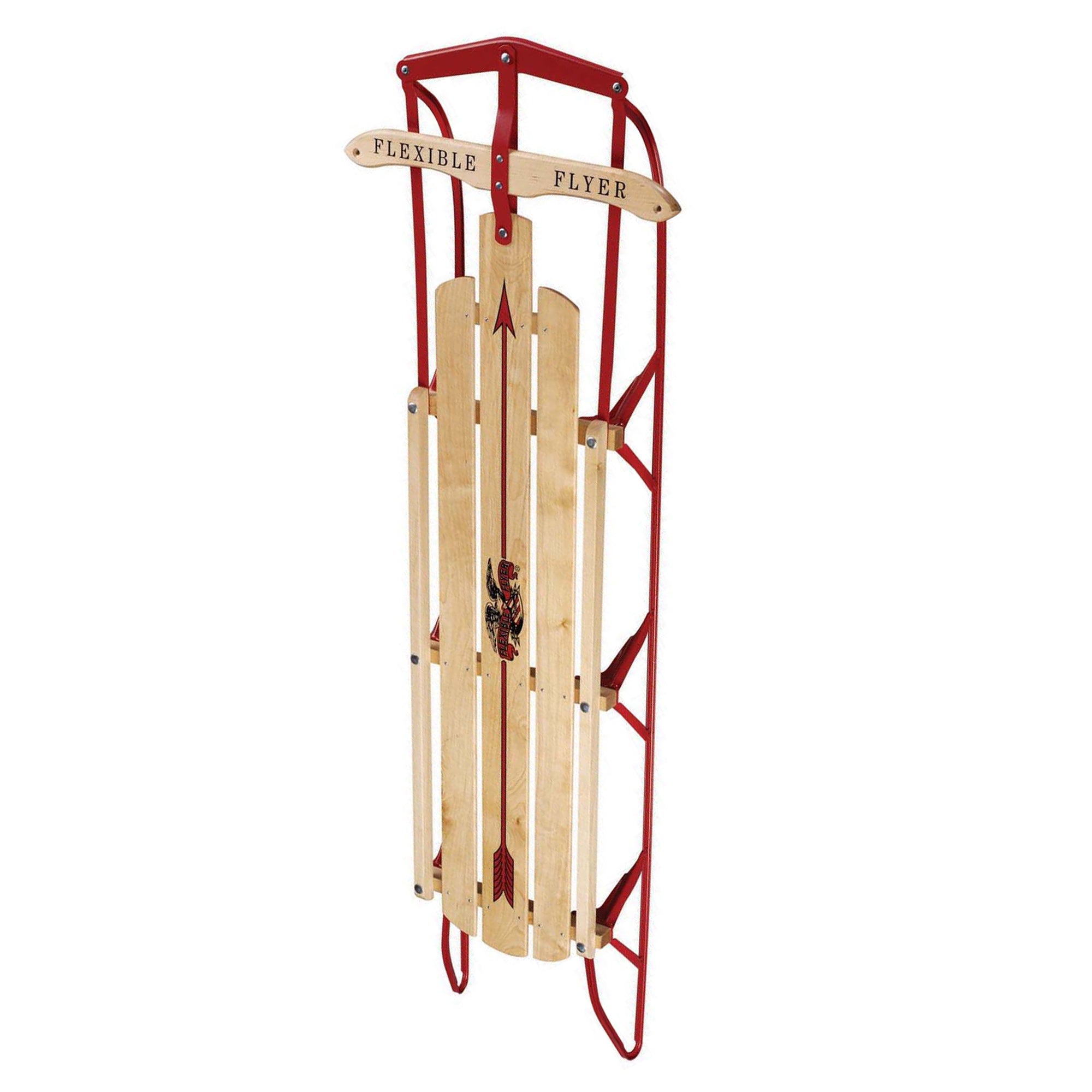 Flexible Flyer Metal Runner 54" Long Snow Slider Sled for Kids, Red (Open Box) - VMInnovations