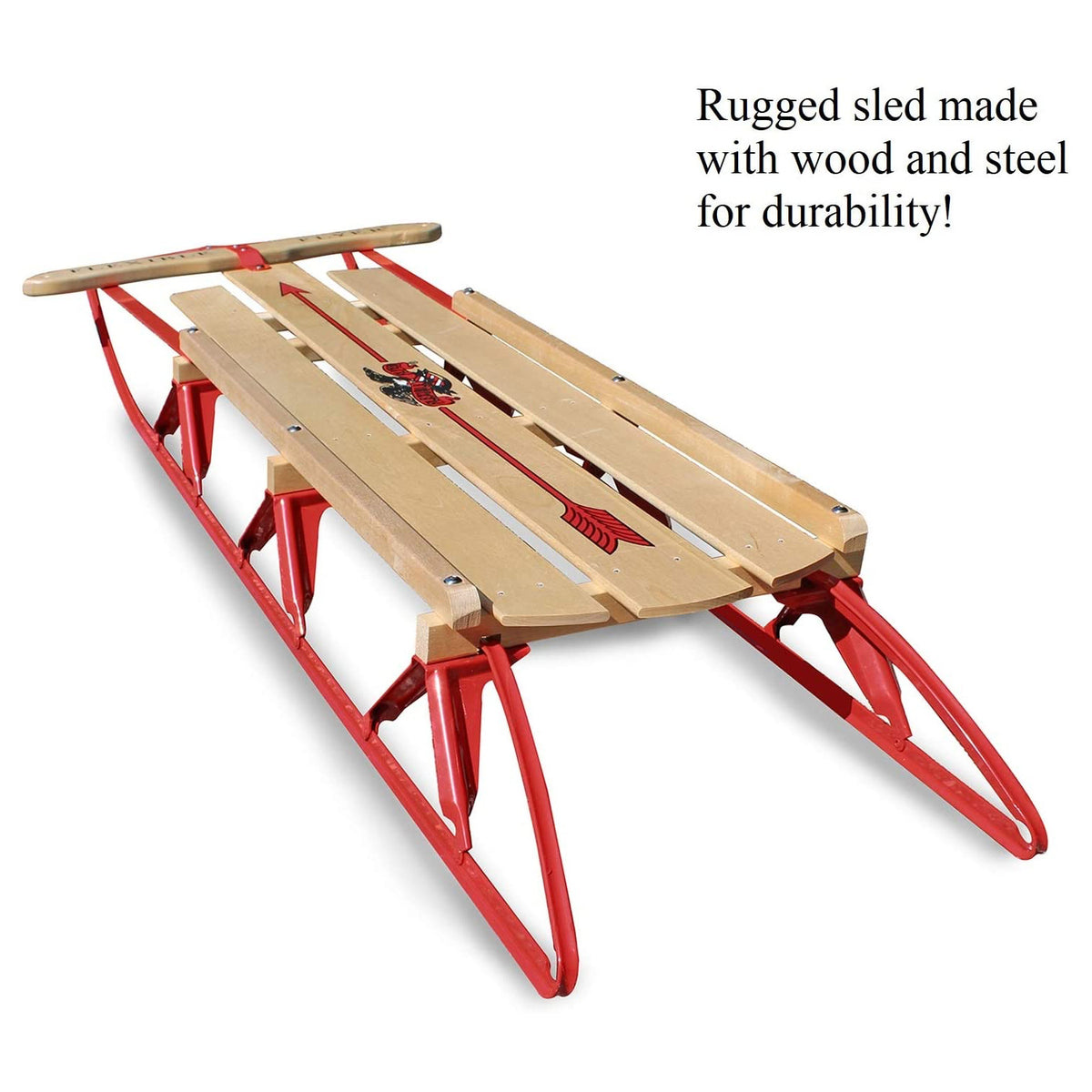 Paricon 1060 Flexible Flyer Metal Runner Steel & Wood Snow Slider Sled, 60 inch (Refurbished)