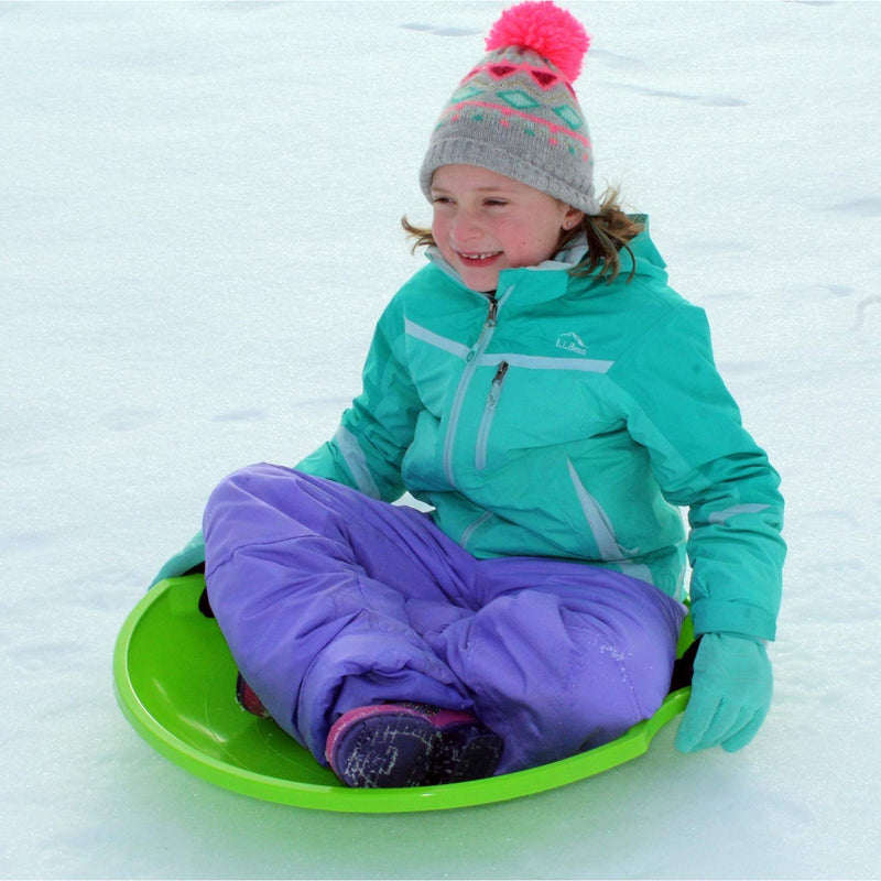 Flexible Flyer Flying Saucer 26" Plastic Snow Sled for Kids and Adults, Orange