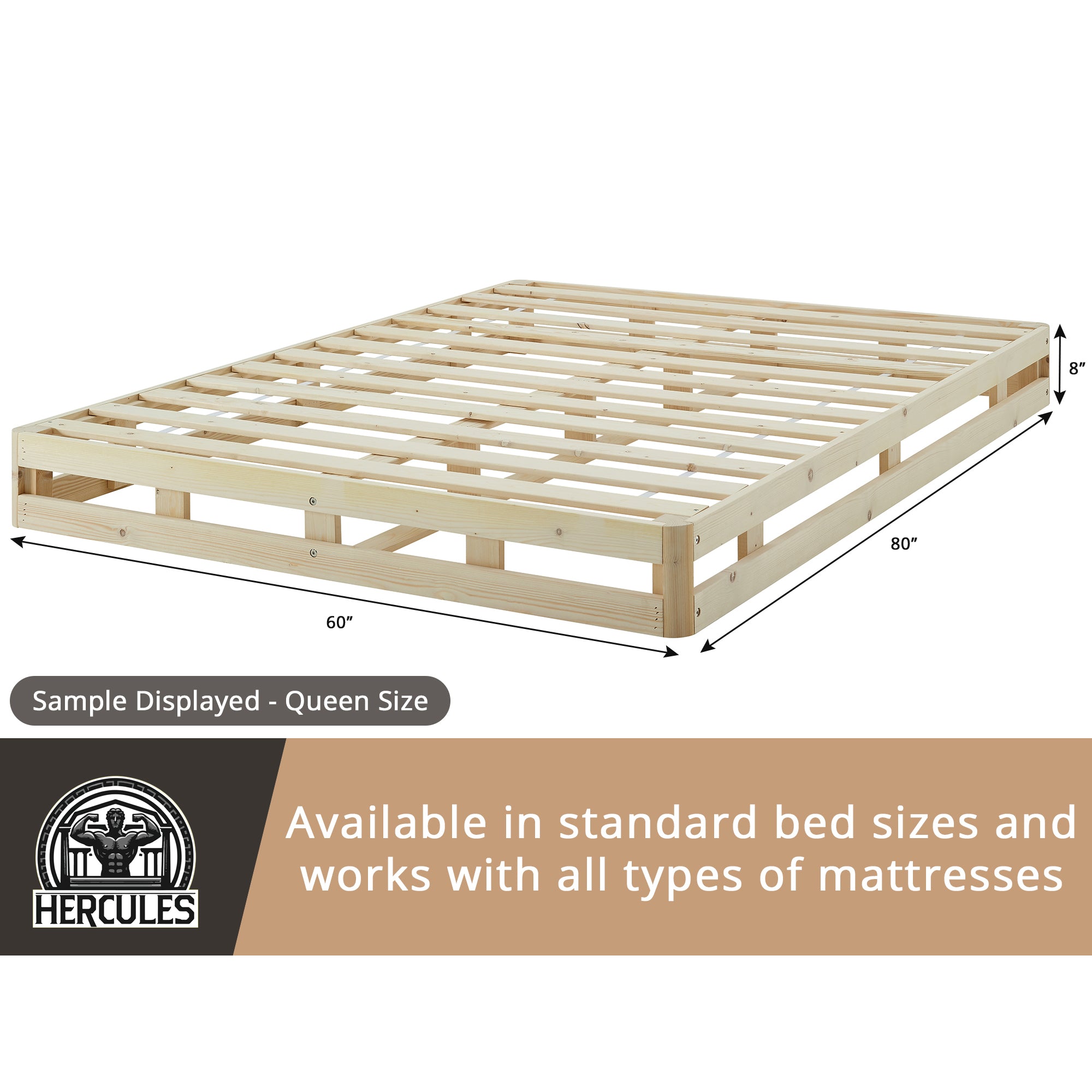 Hercules 8" High Profile Instant Foundation Box Spring Replacement, Queen (Used) - VMInnovations