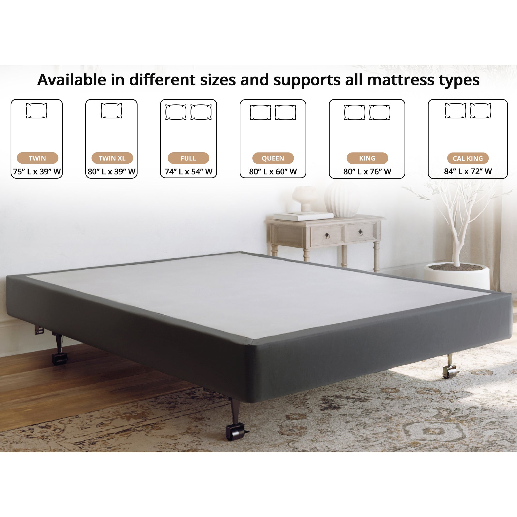 Hercules 8" High Profile Instant Foundation Box Spring Replacement, Queen (Used) - VMInnovations
