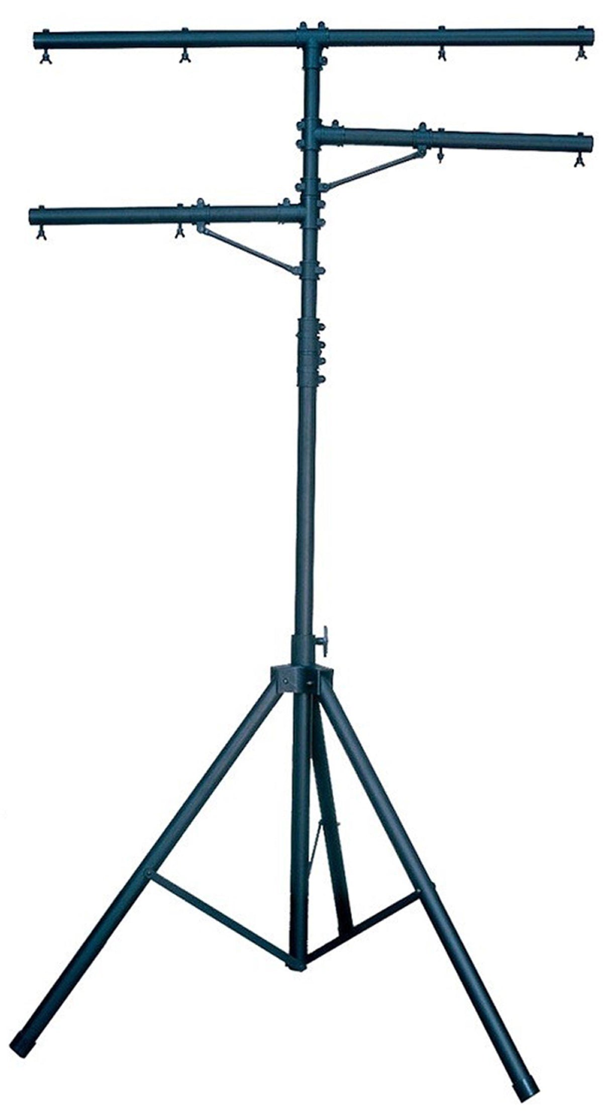 2 CHAUVET DJ BANK Compact LED Multi-Color Lights + CH-02 12' T-Bar Tripod Stand