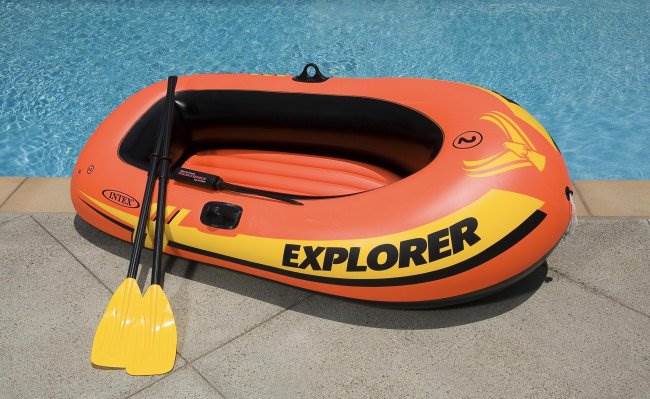 INTEX Explorer 200 Inflatable Two Person Raft Boat Set (Open Box) (4 Pack) - VMInnovations