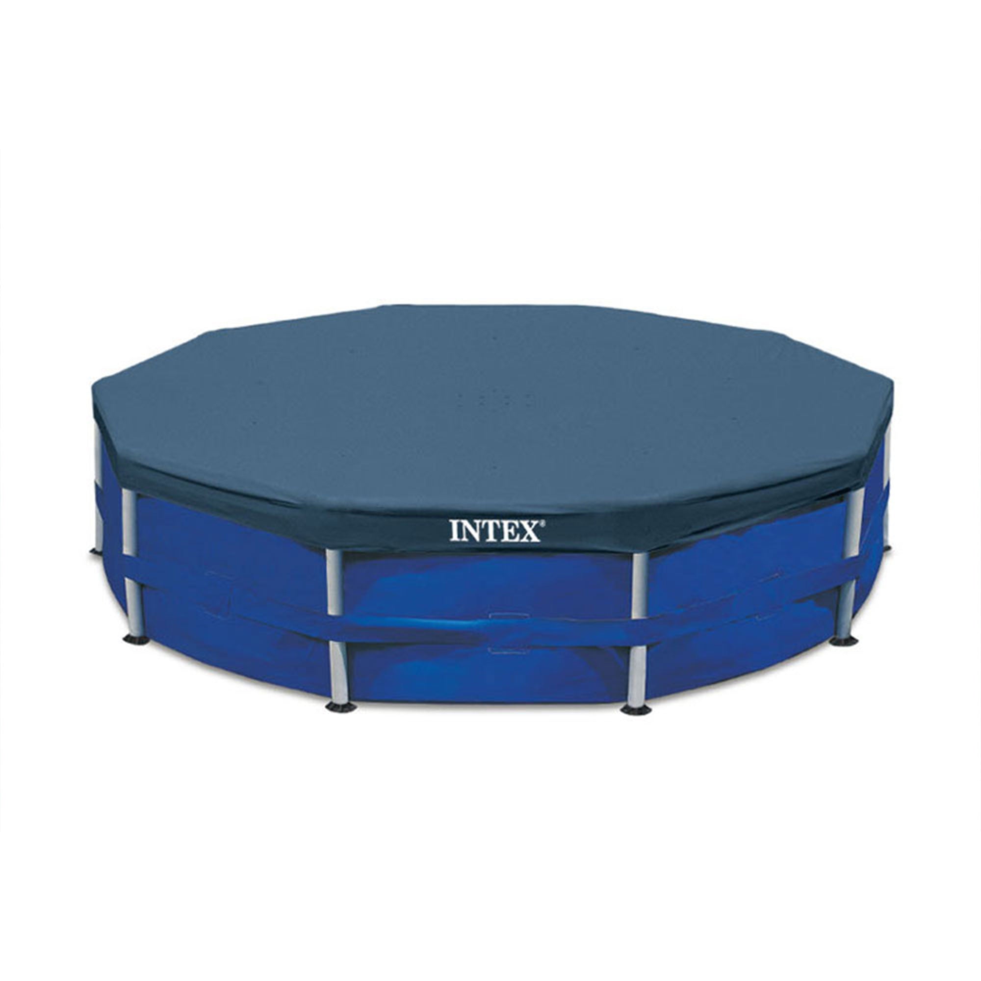 Intex 10-Foot Round Above Ground Pool Vinyl Debris Cover, Blue | 28030E (Used) - VMInnovations