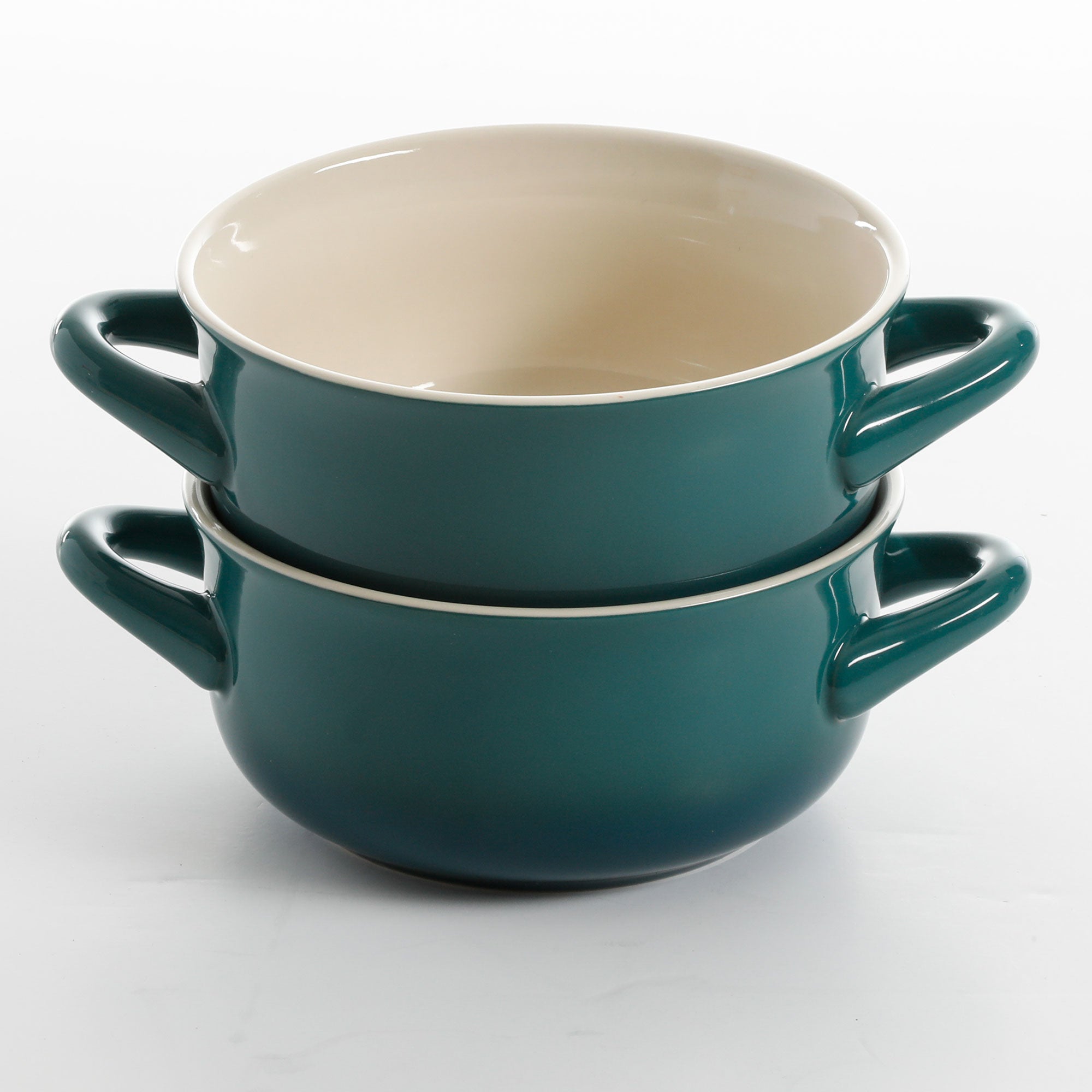 Crock-Pot 7 Quart Covered Dutch Oven, Teal & Gibson 30 Ounce Soup Bowl (2 Pack)
