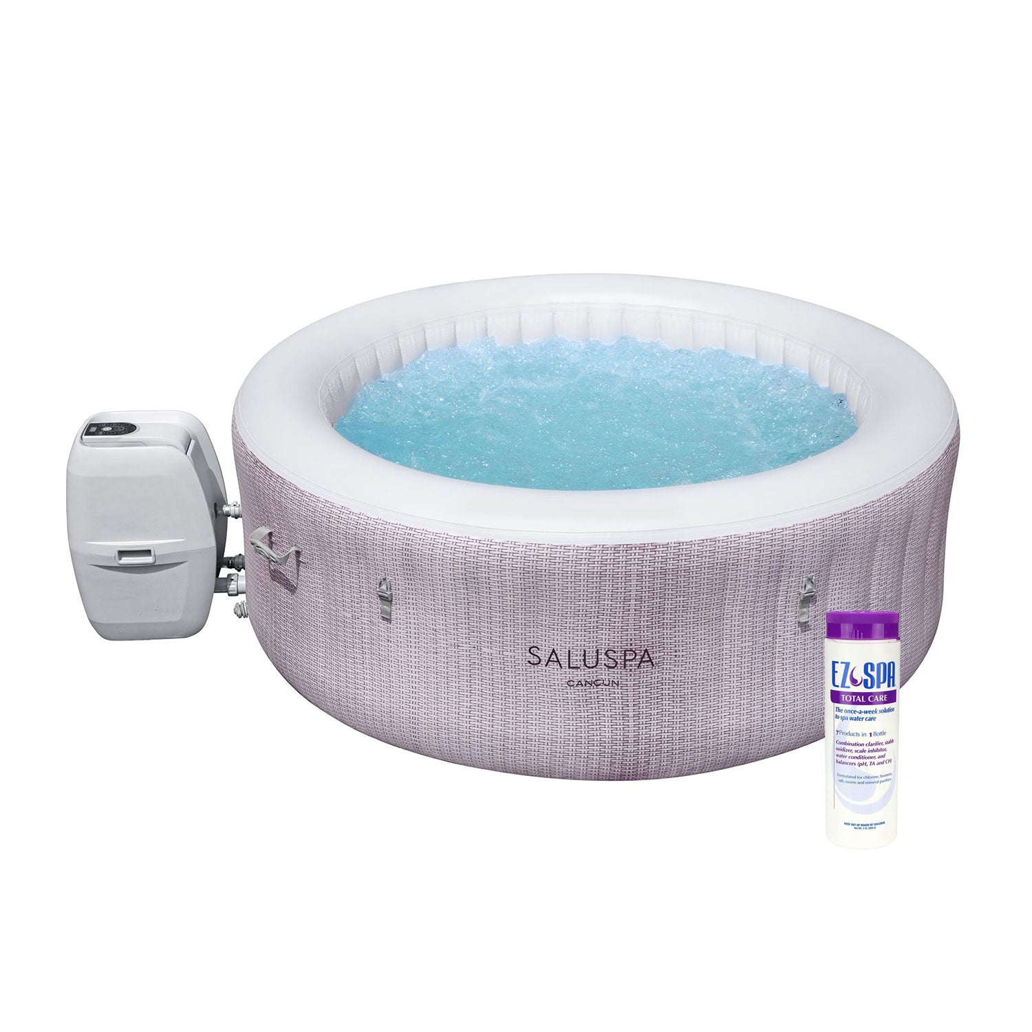 Bestway SaluSpa 71x26" 4 Person Inflatable Cancun Hot Tub w/ Chemical Treatment - VMInnovations