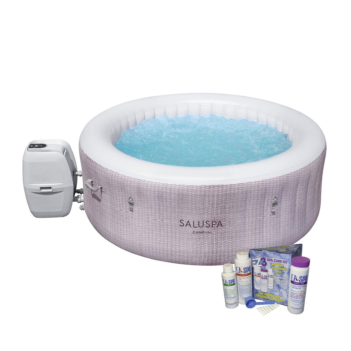 Bestway SaluSpa 71x26" 4 Person Inflatable Hot Tub with Balancing Testing Kit