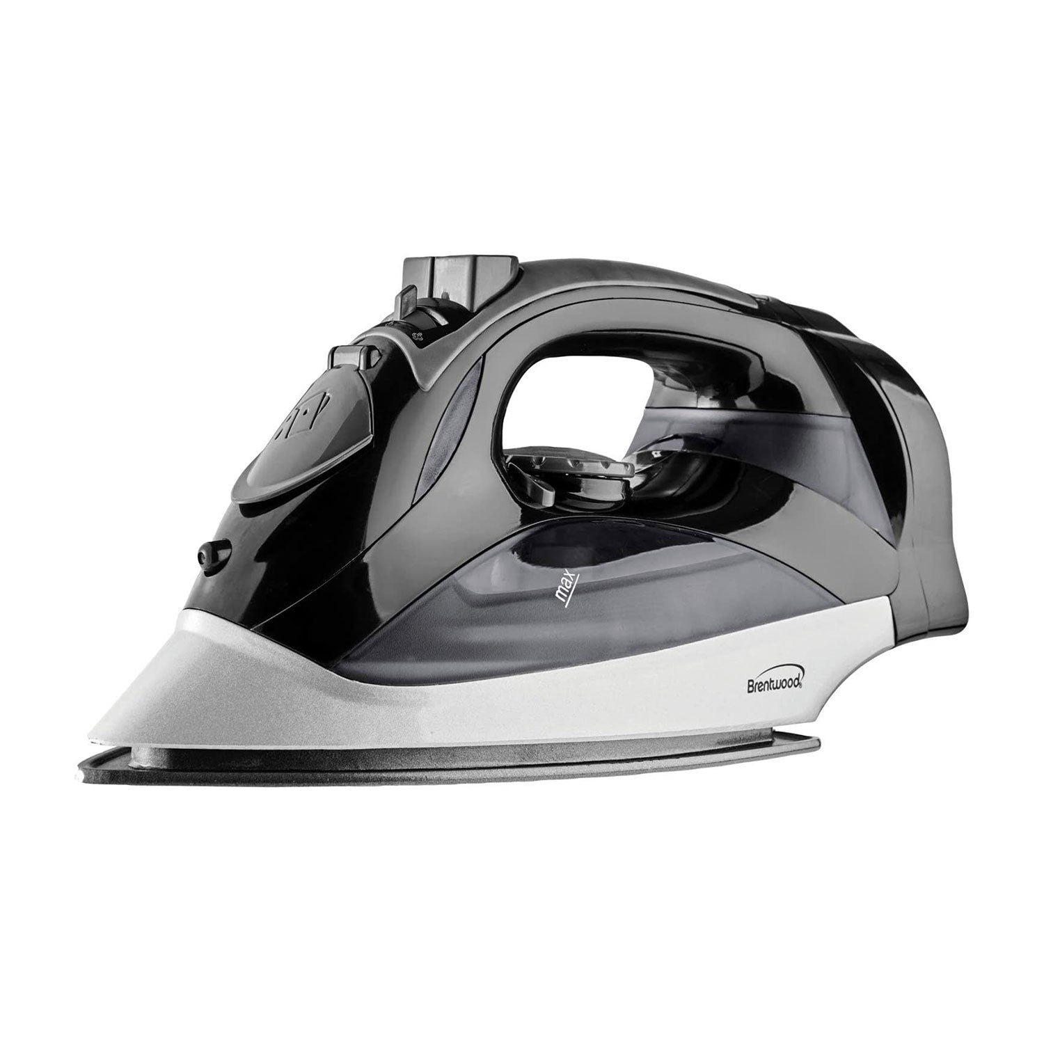 Brentwood 1200 W Laundry Clothes Steam Iron with Auto Shut Off, Black (Open Box)