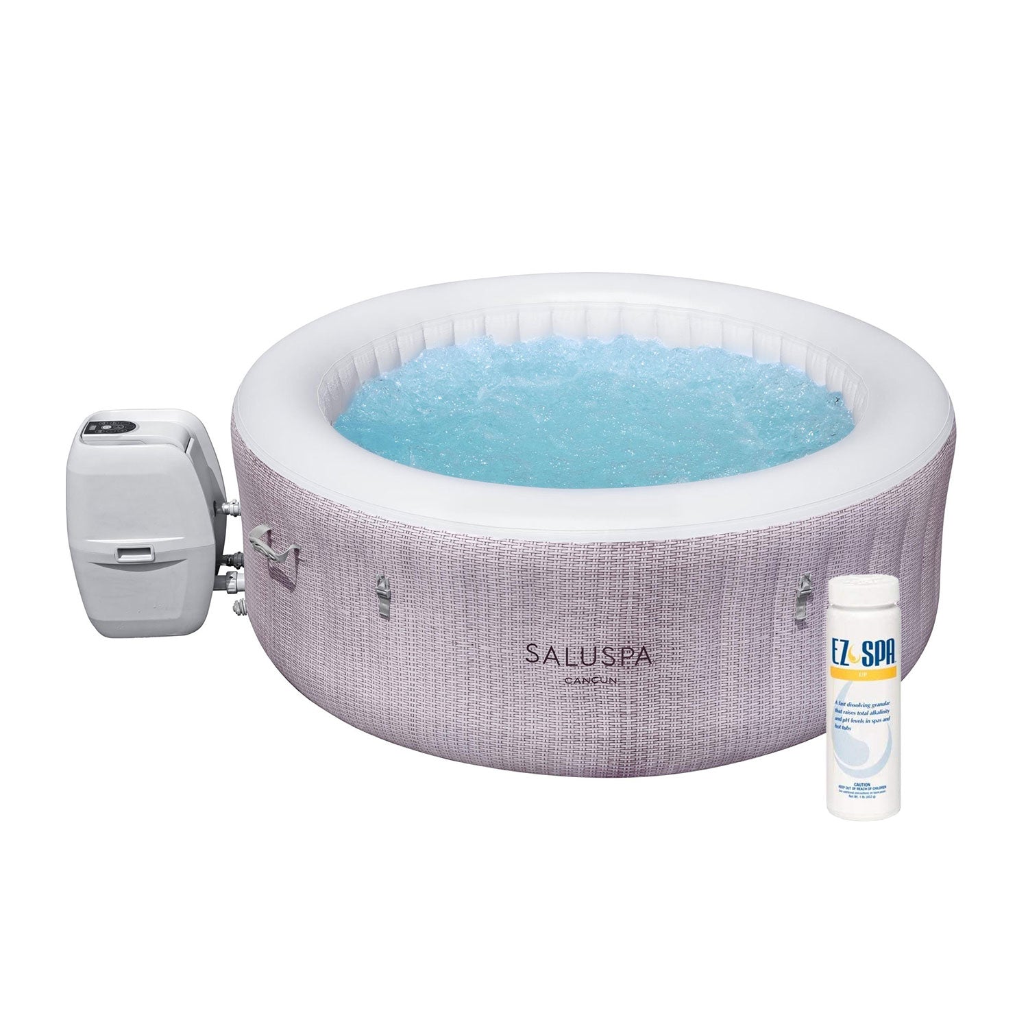 Bestway SaluSpa Cancun 71x26" 4 Person Inflatable Hot Tub w/ Balancing Chemicals