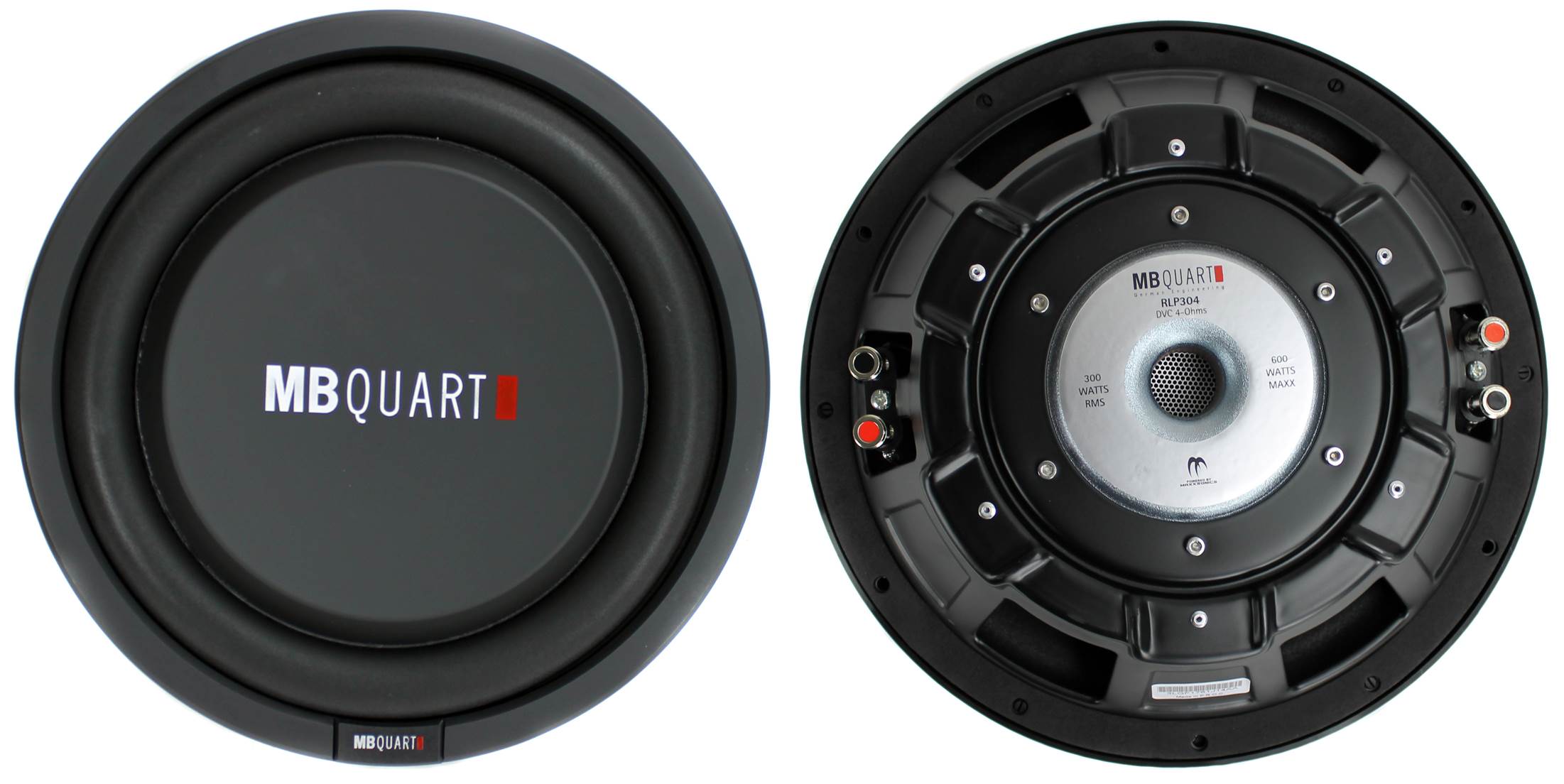 2) MB QUART RLP304 12" 1200W Car Shallow Slim Mount Subwoofers Subs Audio Woofer