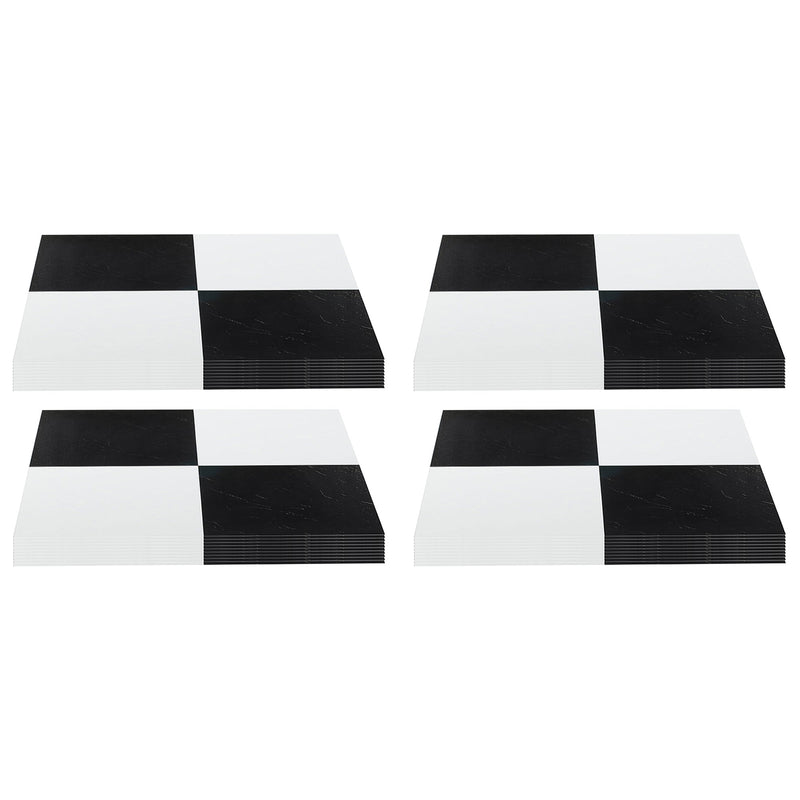Achim Home Furnishings Nexus Peel & Stick Vinyl Floor Tile, Black Checker, 80Pk