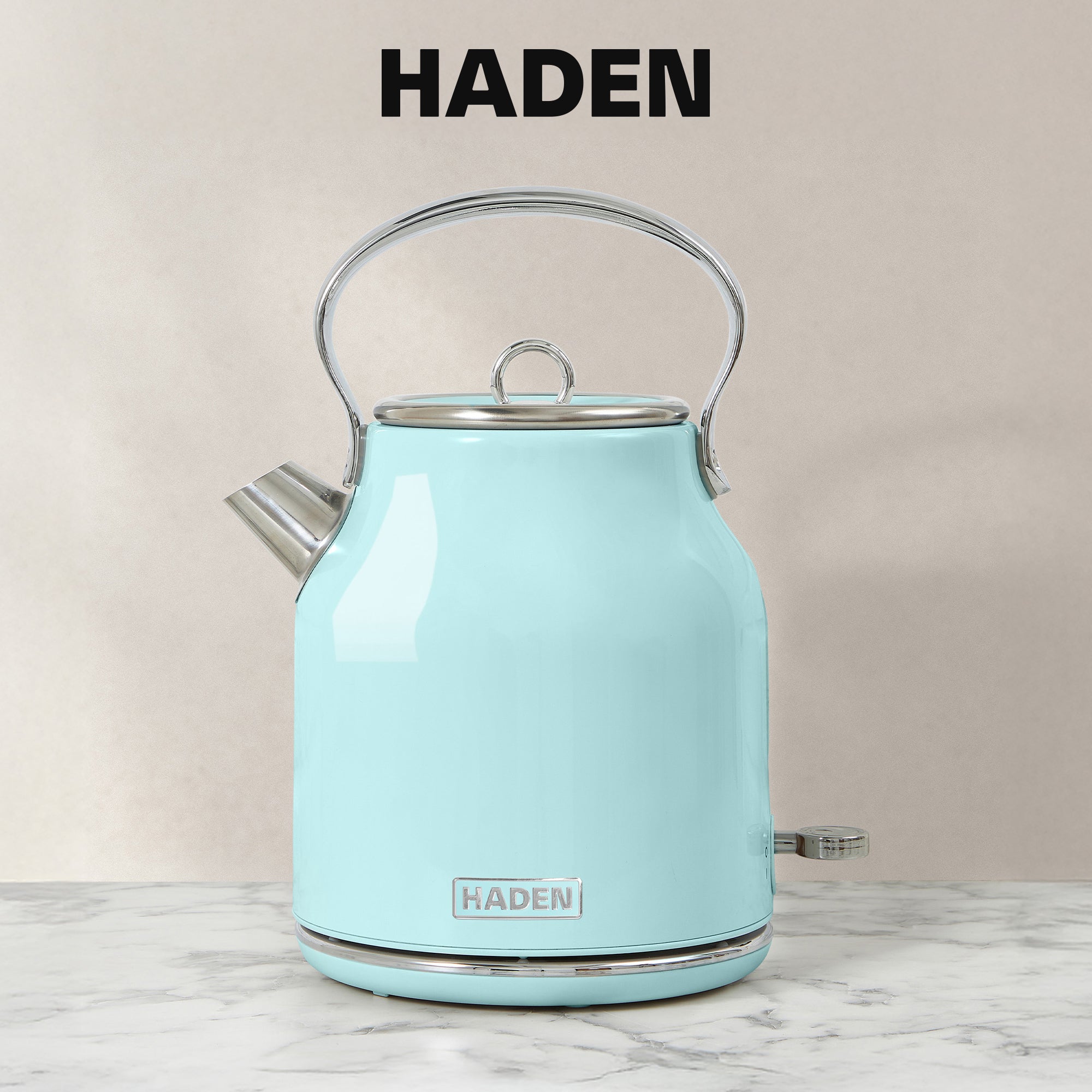 Haden Heritage 1.7 Liter Stainless Steel Electric Kettle with Toaster, Turquoise - VMInnovations