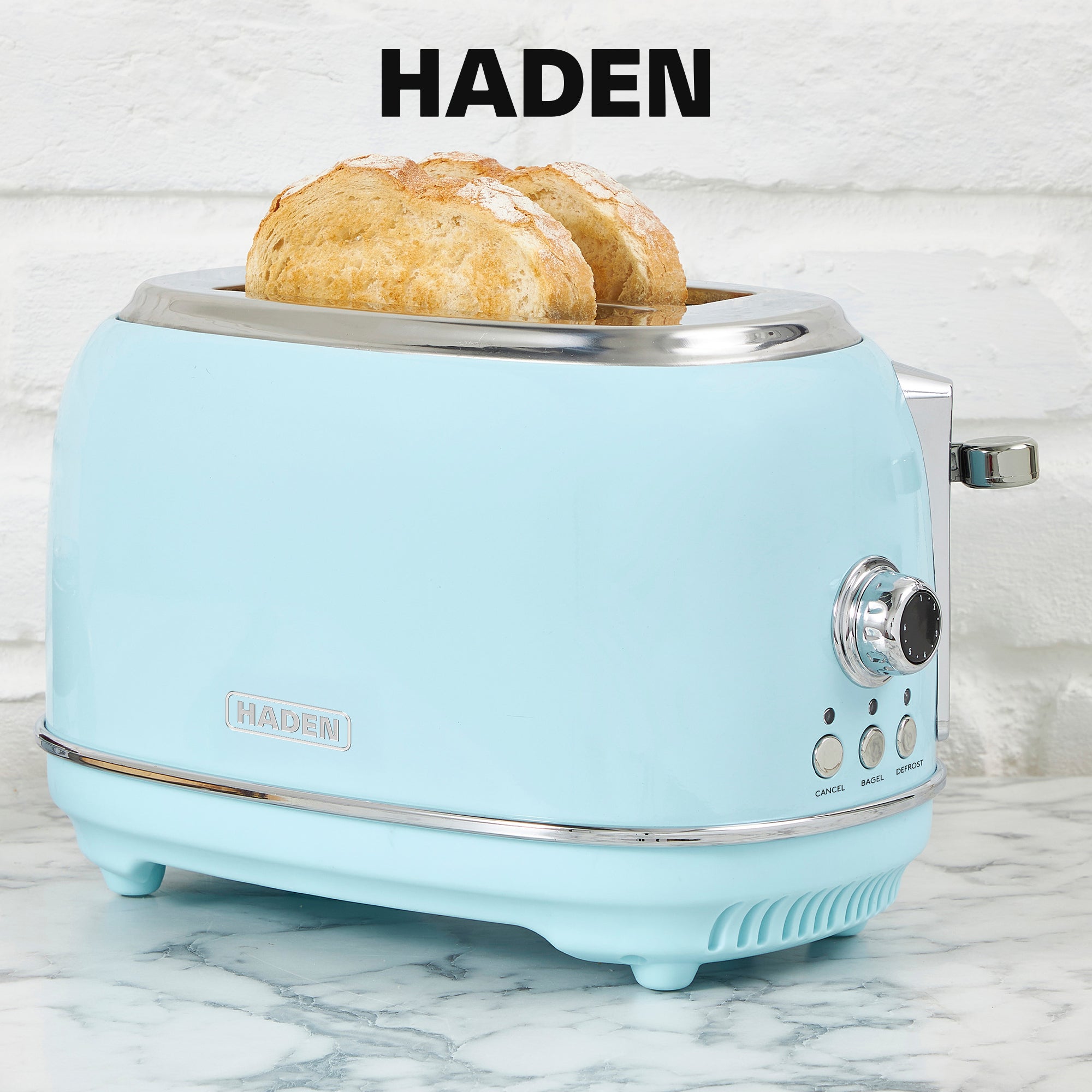 Haden Heritage 1.7 Liter Stainless Steel Electric Kettle with Toaster, Turquoise - VMInnovations