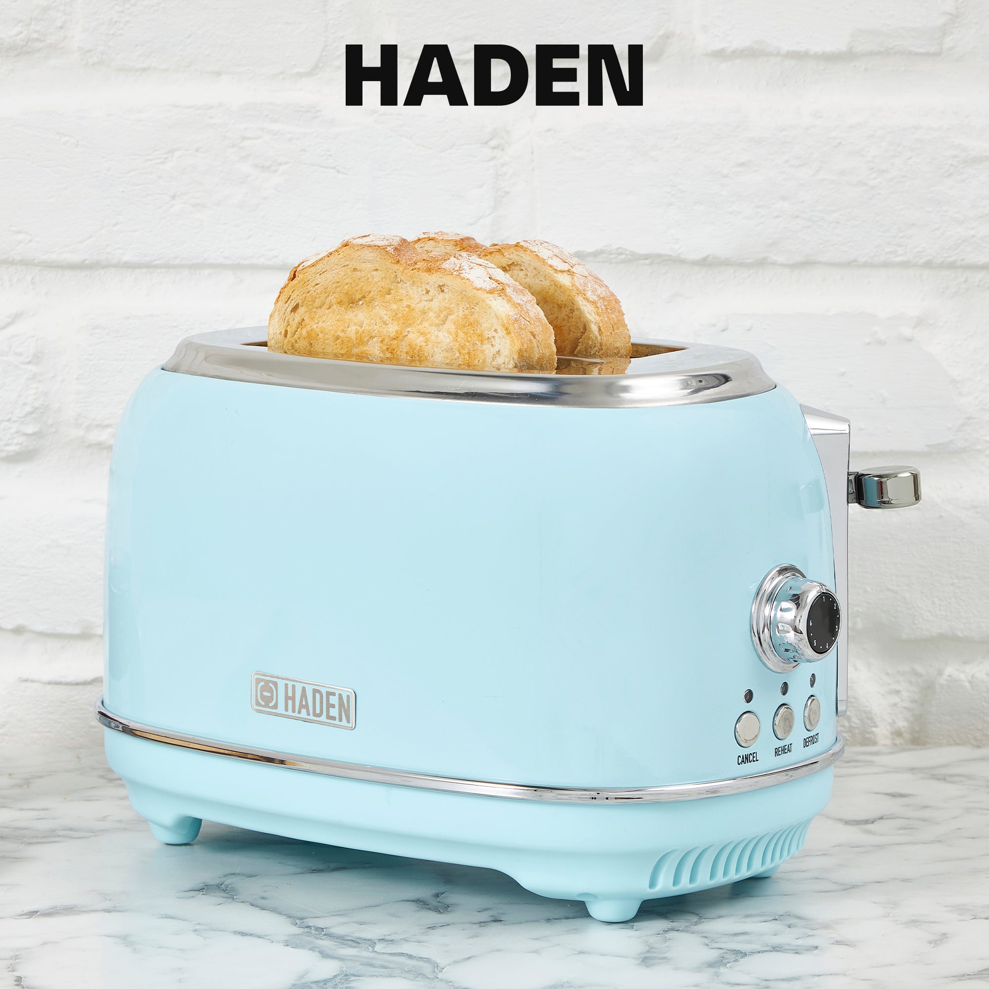Haden Heritage 12 Cup Programmable Coffee Maker with 2 Slice Toaster, Turquoise - VMInnovations