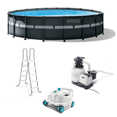 Intex Ultra XTR 18' x 52" Above Ground Outdoor Pool Set with Pump & Robot Vacuum - VMInnovations