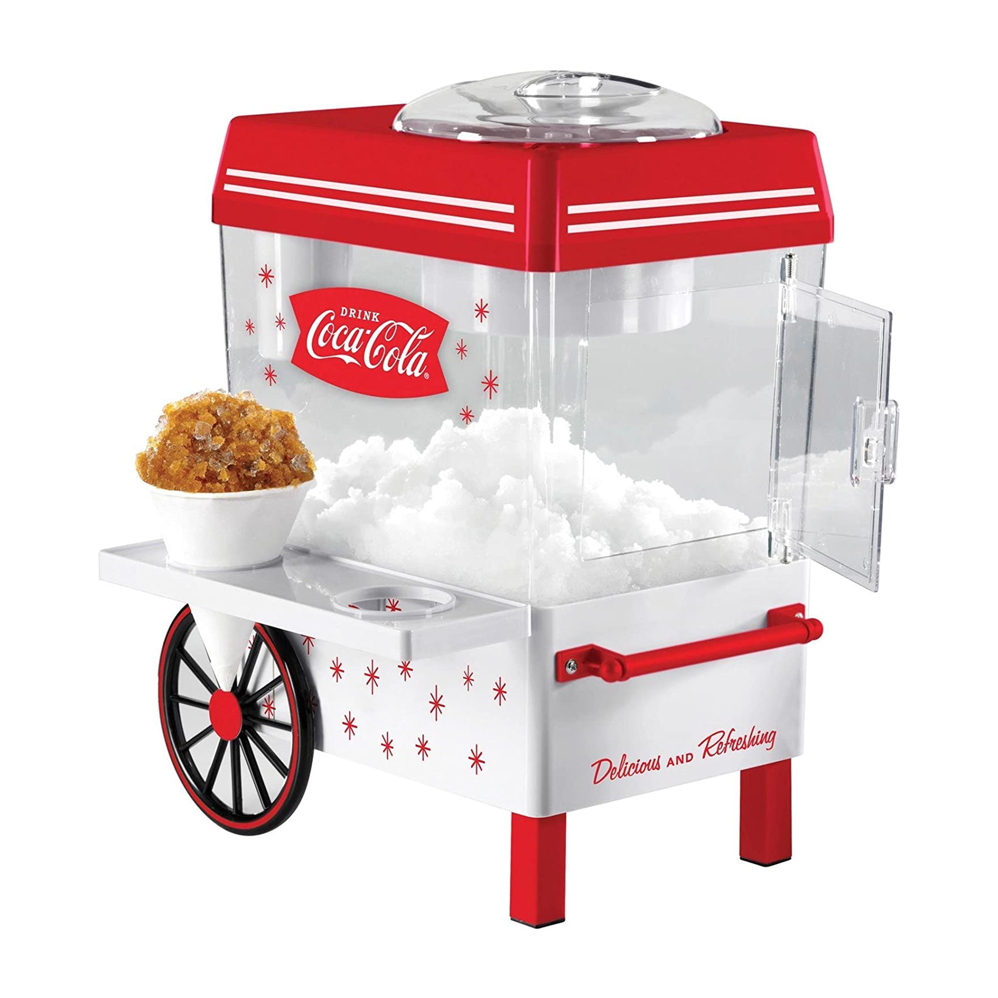 Nostalgia Coca-Cola 20oz Countertop Snow Cone Maker Machine (Open Box) - VMInnovations