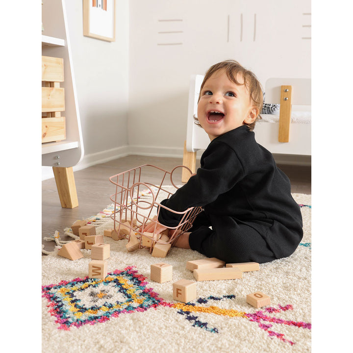 dadada Muse Low Profile Toddler Bed w/2 Removeable Side Rails, White (Open Box) - VMInnovations