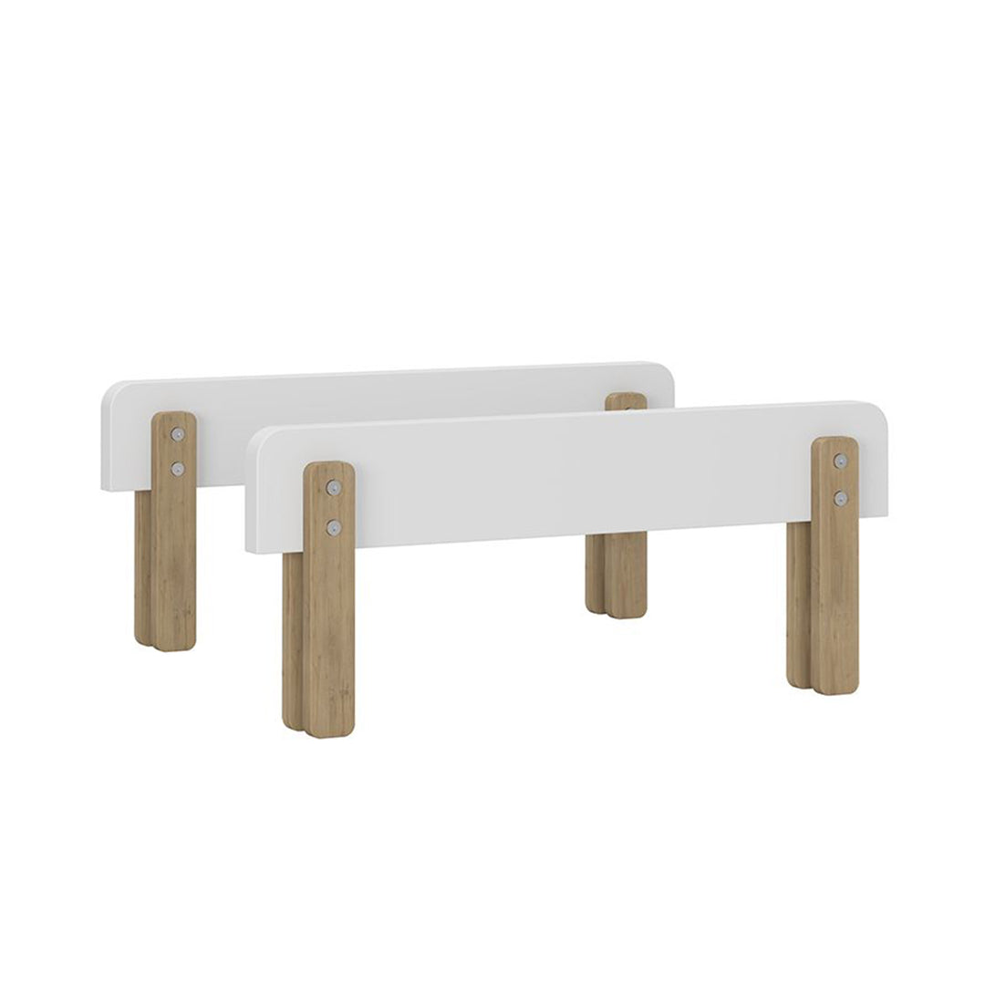 dadada Muse Low Profile Toddler Bed w/2 Removeable Side Rails, White (Open Box) - VMInnovations