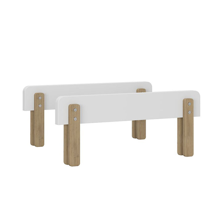 dadada Muse Low Profile Toddler Bed w/2 Removeable Side Rails, White (Open Box) - VMInnovations