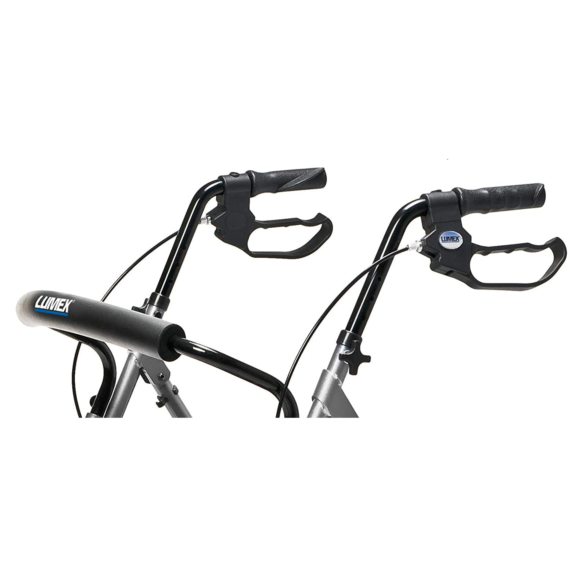 Lumex Set N' Go 2-In-1 Adjustable Rollator Walker w/ Pouch, Burgundy (Open Box) - VMInnovations