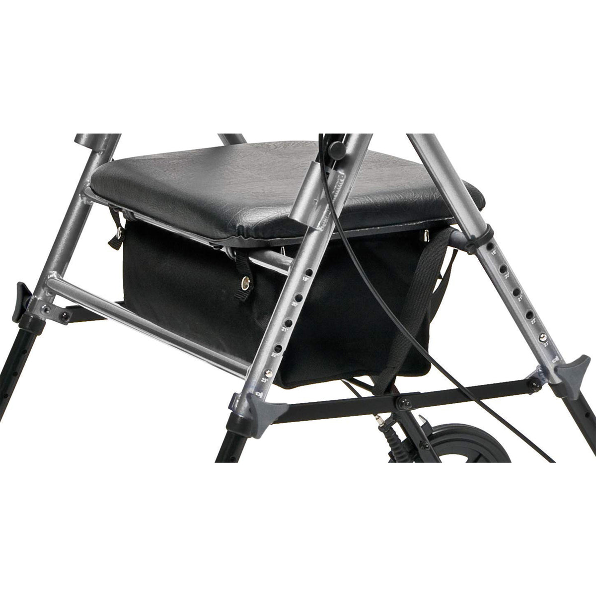 Lumex Set N' Go Wide 2-In-1 Height Adjustable Rollator Walker w/ Pouch(Open Box) - VMInnovations