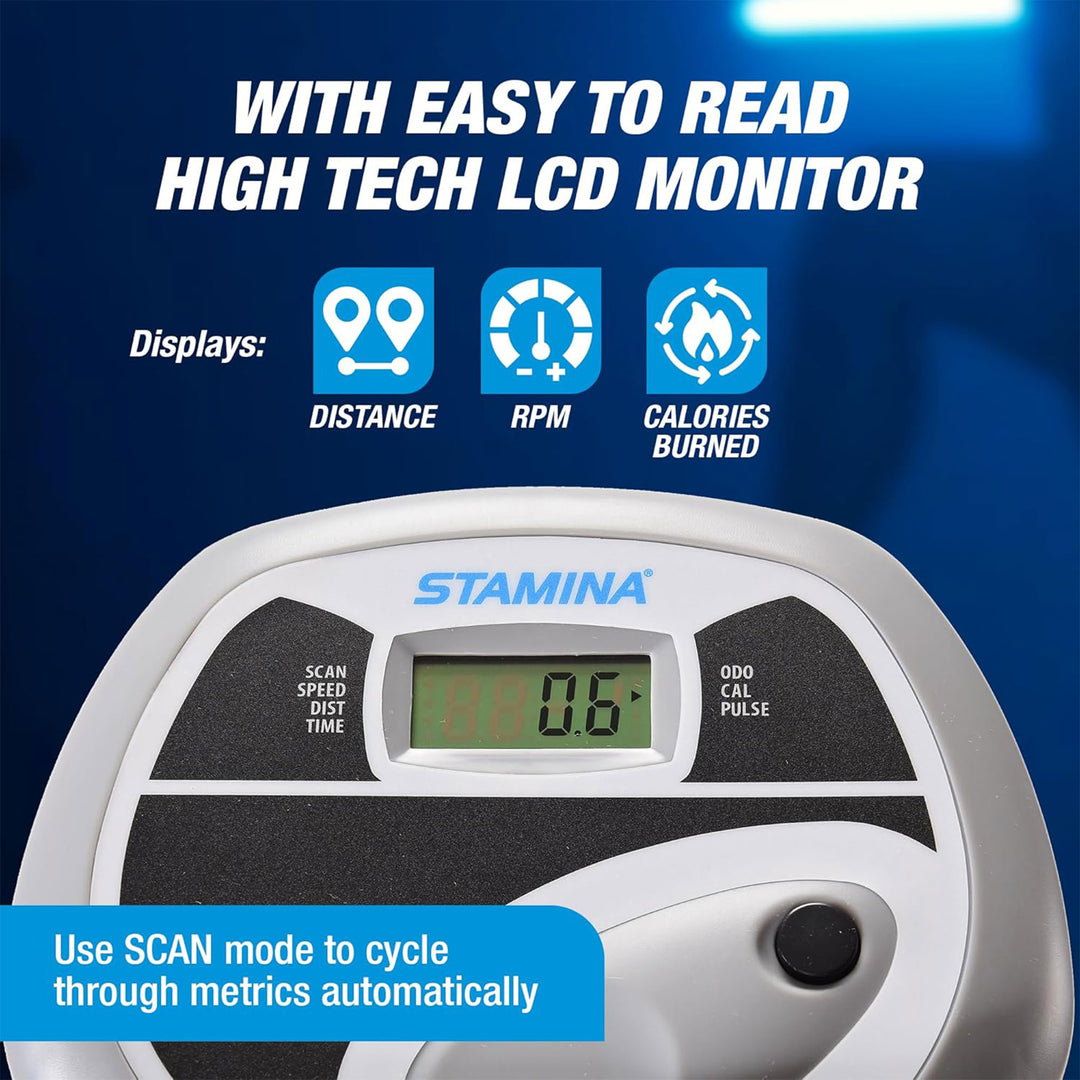 Stamina Products 15-0812 Folding LCD Exercise Bike With Guided Online Workouts - VMInnovations