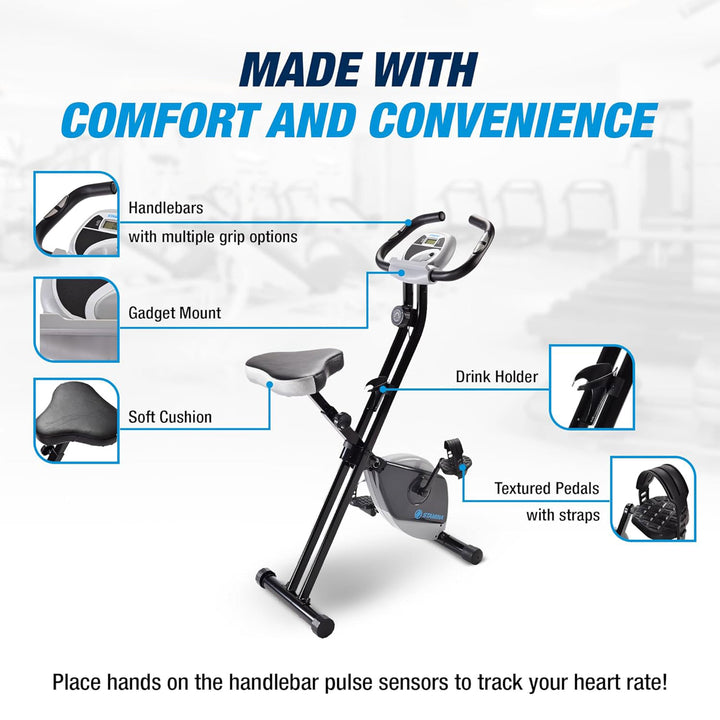 Stamina Products 15-0812 Folding LCD Exercise Bike With Guided Online Workouts - VMInnovations