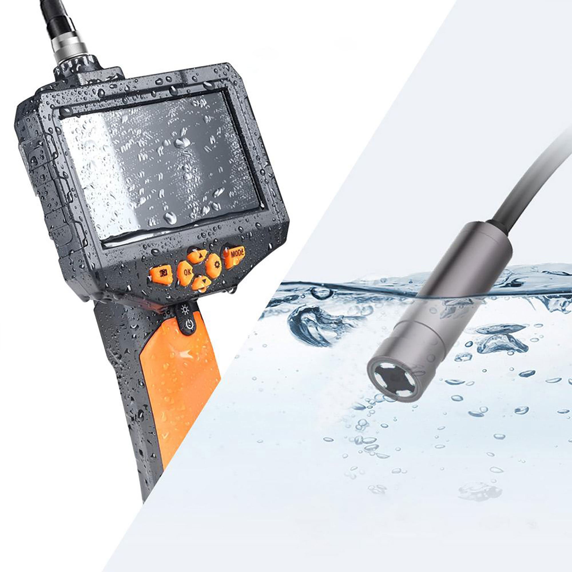 Teslong NTS300 Dual Lens Endoscope & Household Inspection Camera w/ 5 In Screen